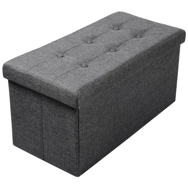 Banc Coffre Pliable avec Assise Capitonnée | Style Ottoman Design