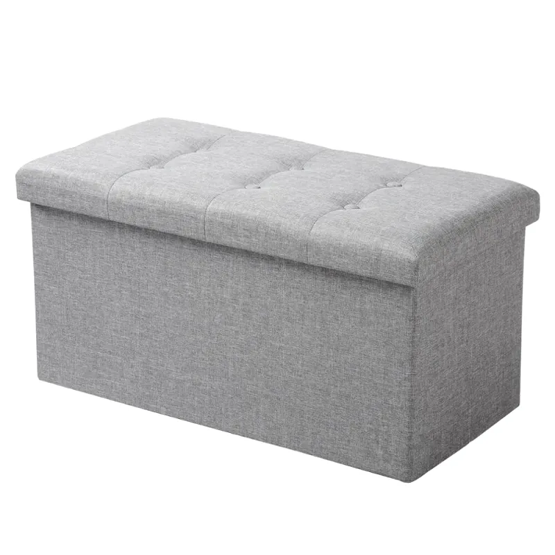 Banc Coffre Pliable avec Assise Capitonnée | Style Ottoman Design