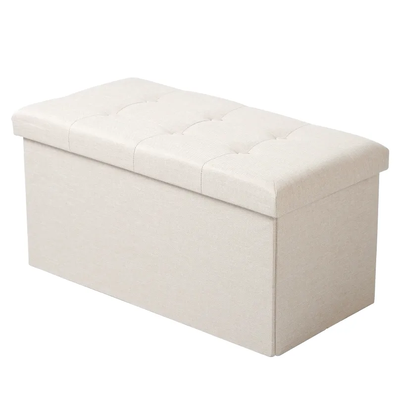 Banc Coffre Pliable avec Assise Capitonnée | Style Ottoman Design