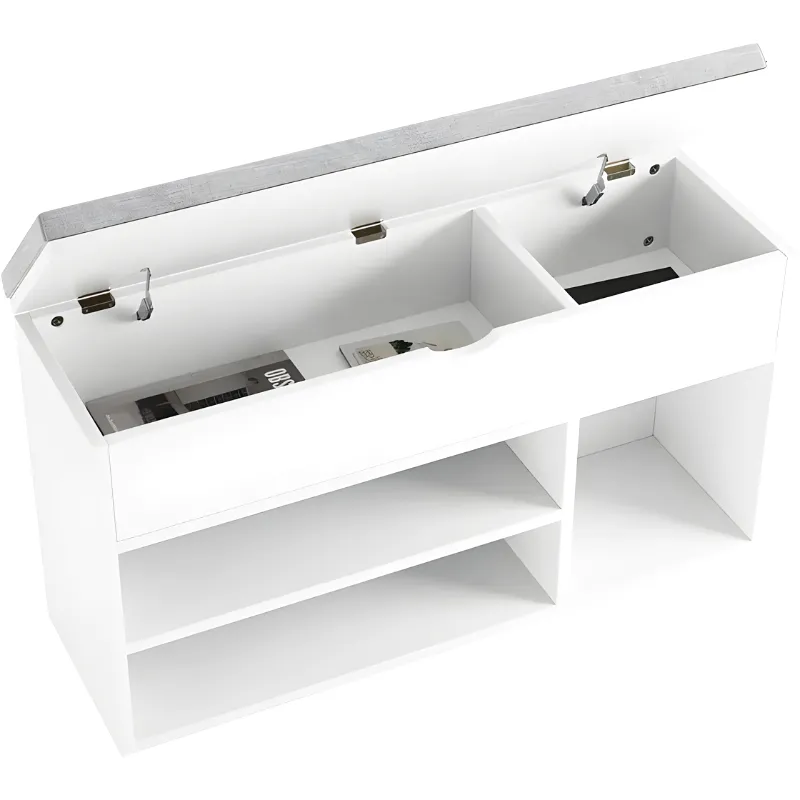 Banc à Chaussures avec Coussin | Design Compact et Rangements Astucieux