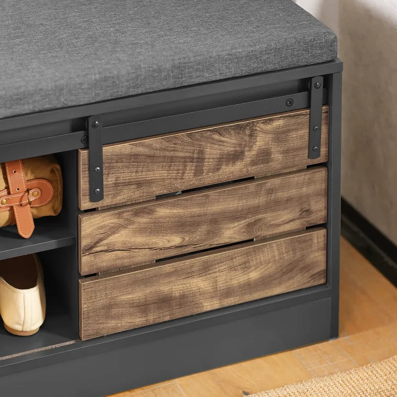 Banc à Chaussures Moderne avec Porte Coulissante | Design Scandinave