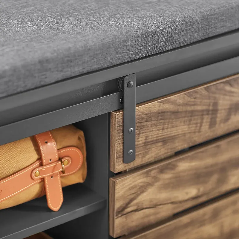 Banc à Chaussures Moderne avec Porte Coulissante | Design Scandinave
