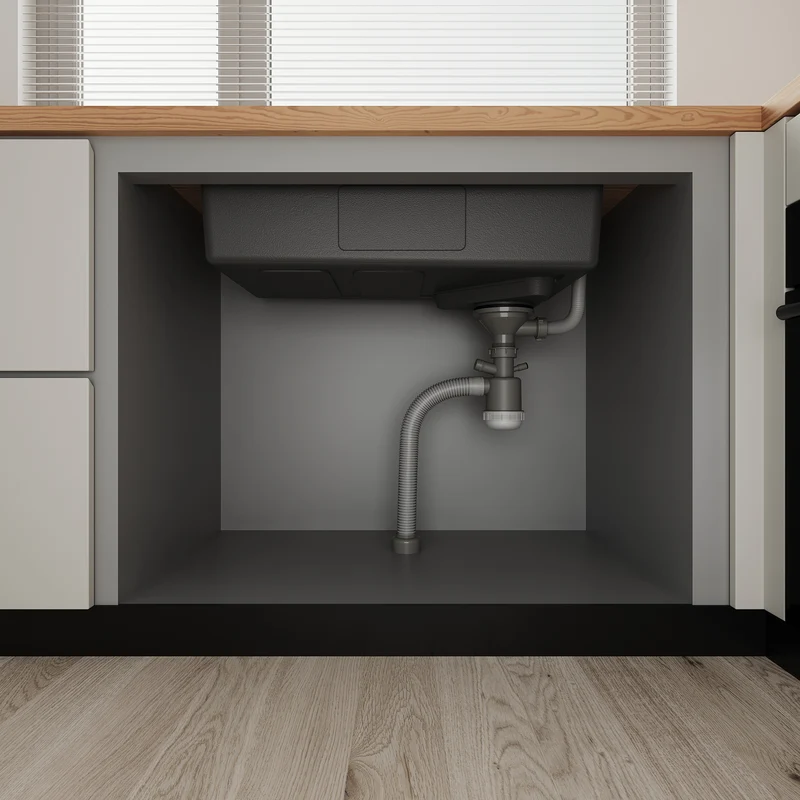Évier de cuisine en acier inoxydable 304 SUS à 1 cuve, évier encastrable à cuve unique avec panier à déchets triangulaire côté étroit, Argenté, 70×43cm
