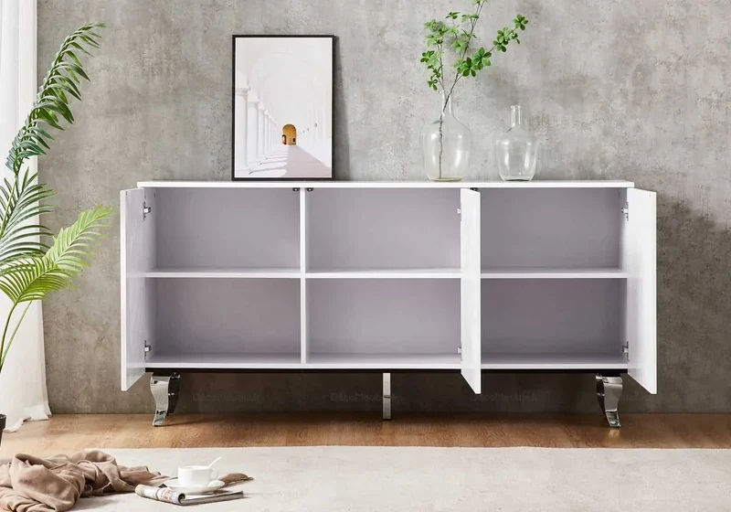Buffet blanc laqué design - Axel