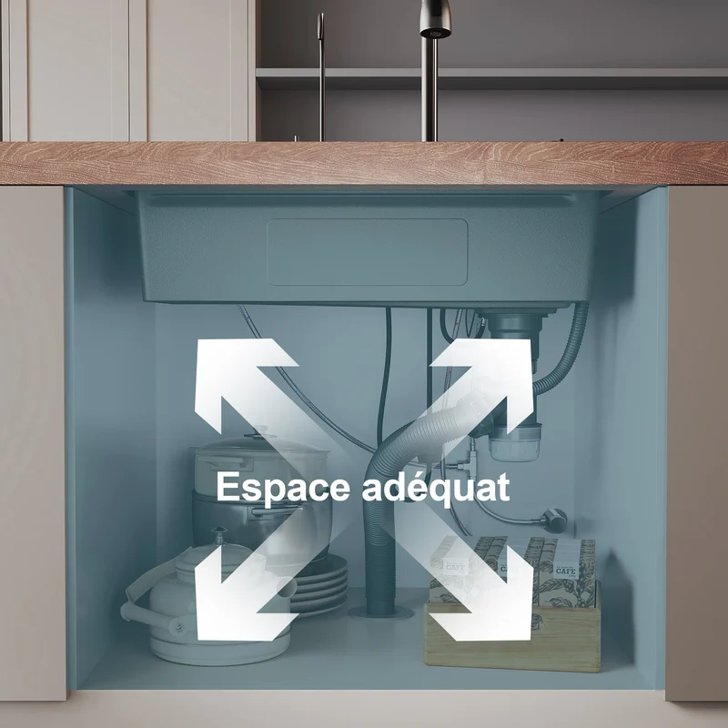 SIRHONA 1 Bac Évier de Cuisine Noir Multifonctionnel à Encastrer Avec Robinet de Poisson Volant Rétractable & Affichage de la Température 75x45cm