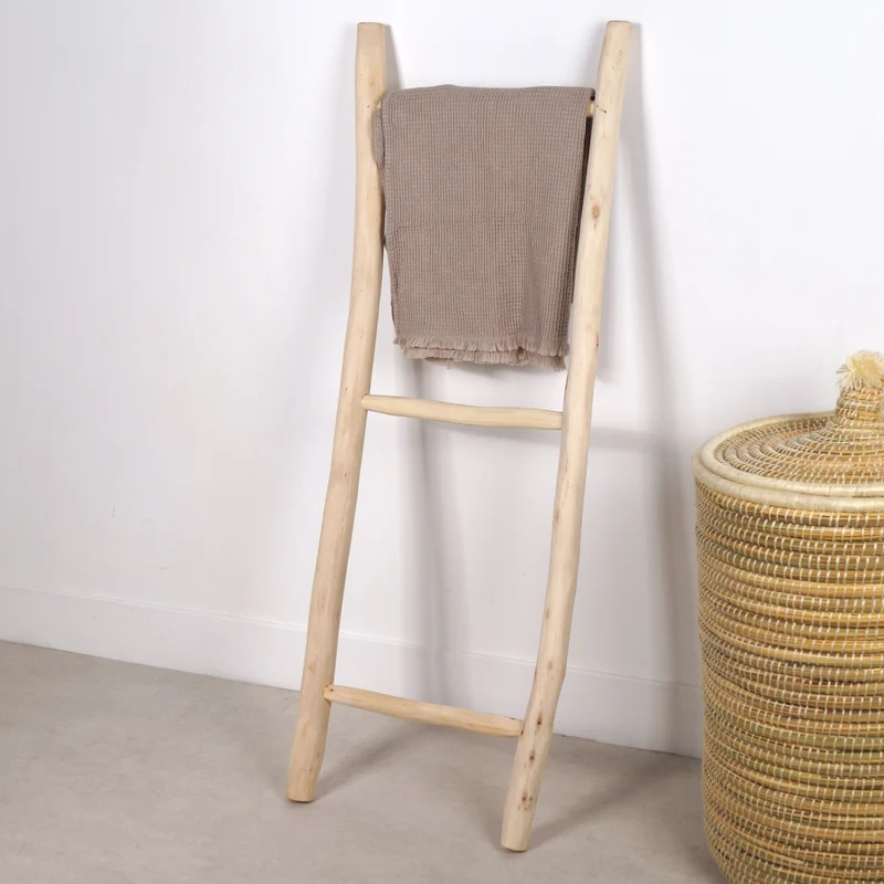 Échelle décorative en bois 120cm - 3 niveaux