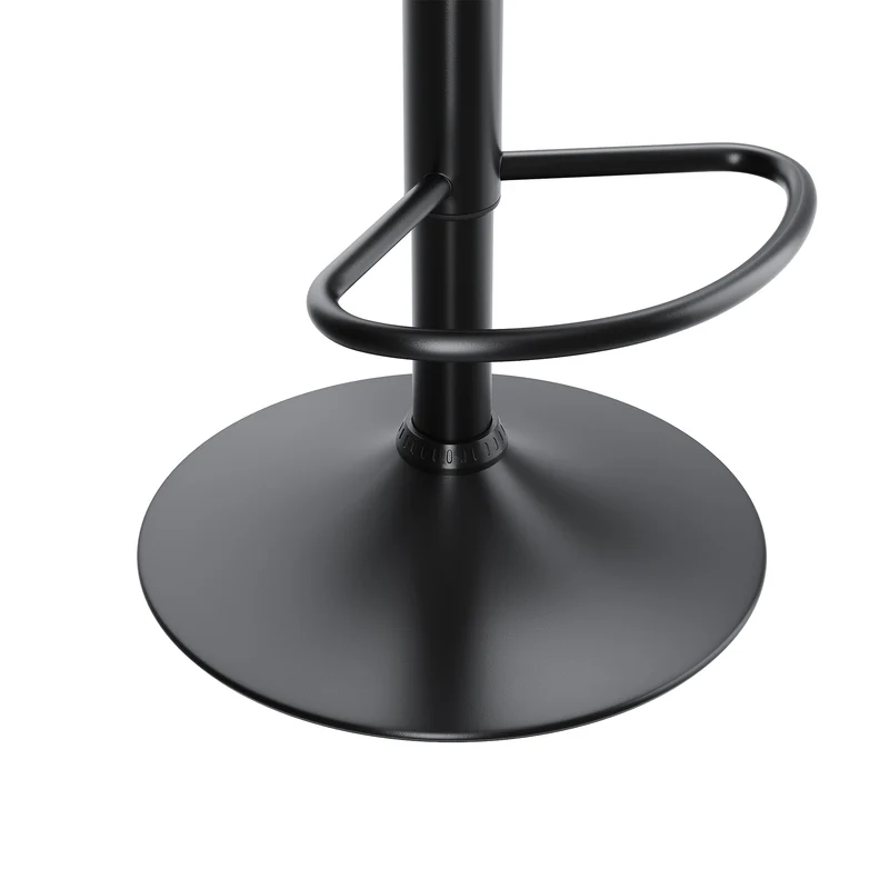 SIRHONA Lot de 2 Tabourets de Bar Chaise avec Dossier et Repose pieds Style modern Marron siège Noire base