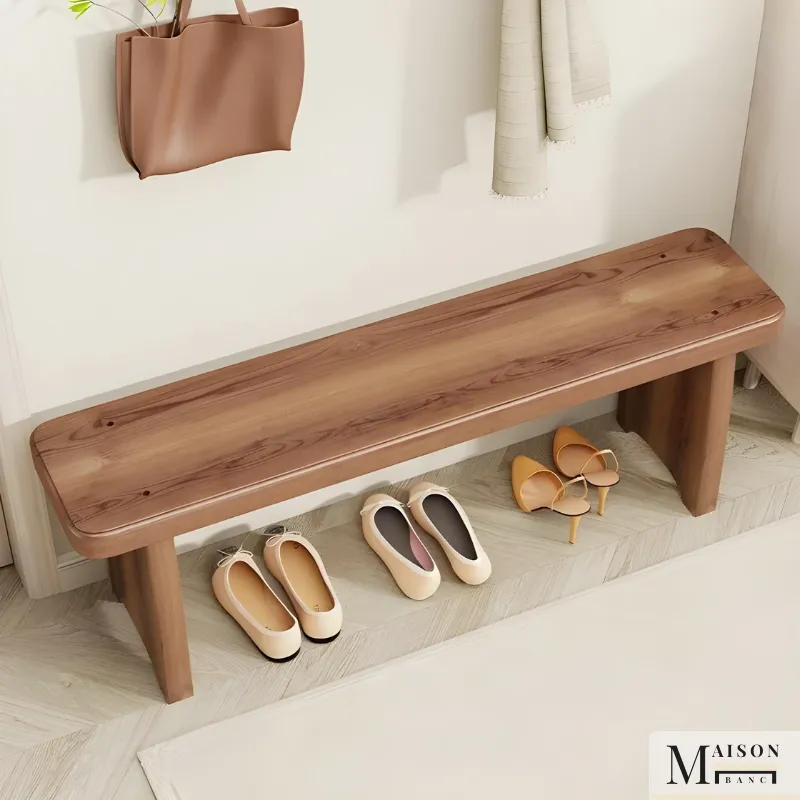 Banc d'entrée en Bois Massif | Design Minimaliste Moderne