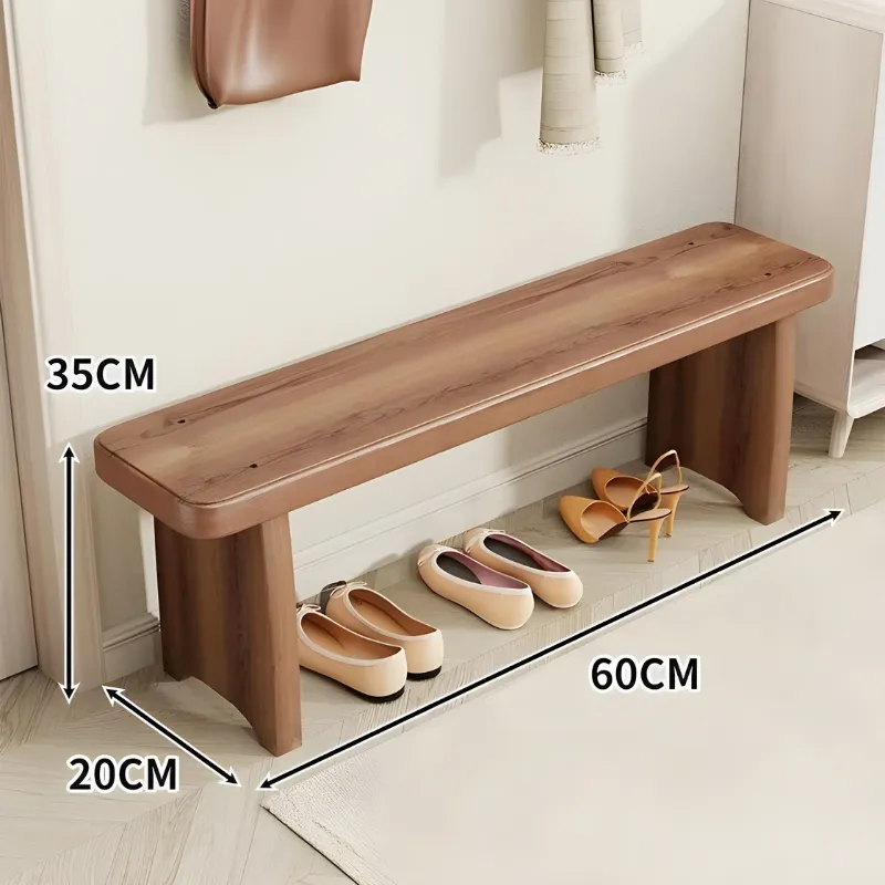 Banc d'entrée en Bois Massif | Design Minimaliste Moderne