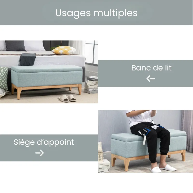 Banc Coffre Scandinave Luxe | Style Minimaliste