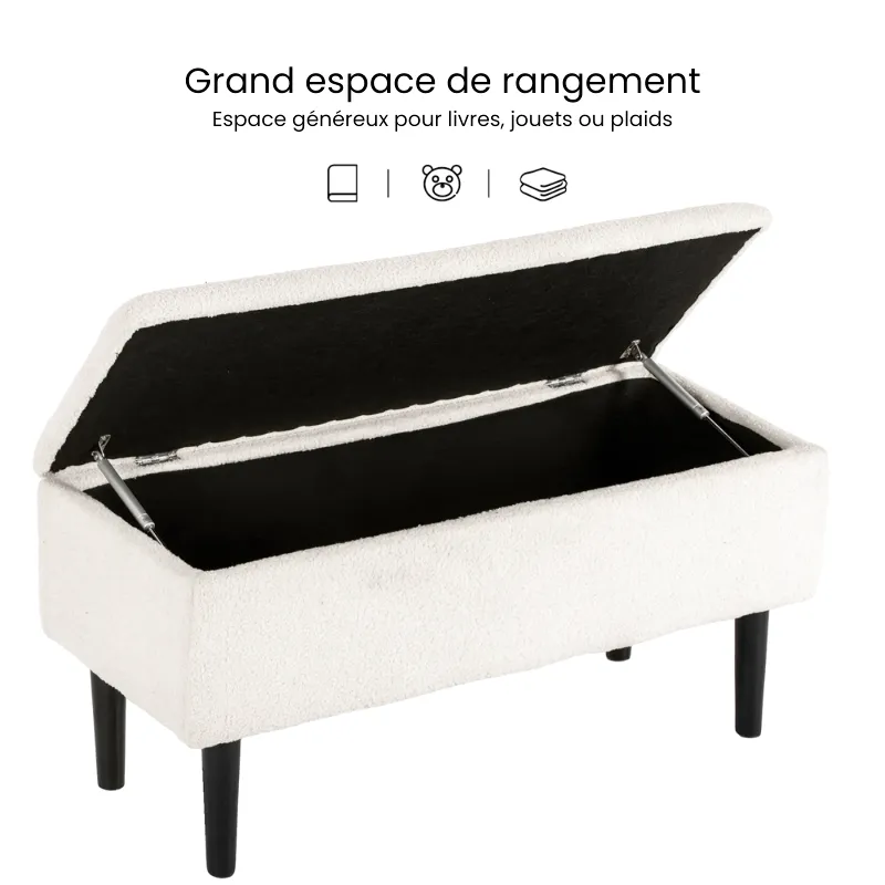 Banc Coffre Déco en Velours | Rangez Vos Objets Sans Sacrifier le Style
