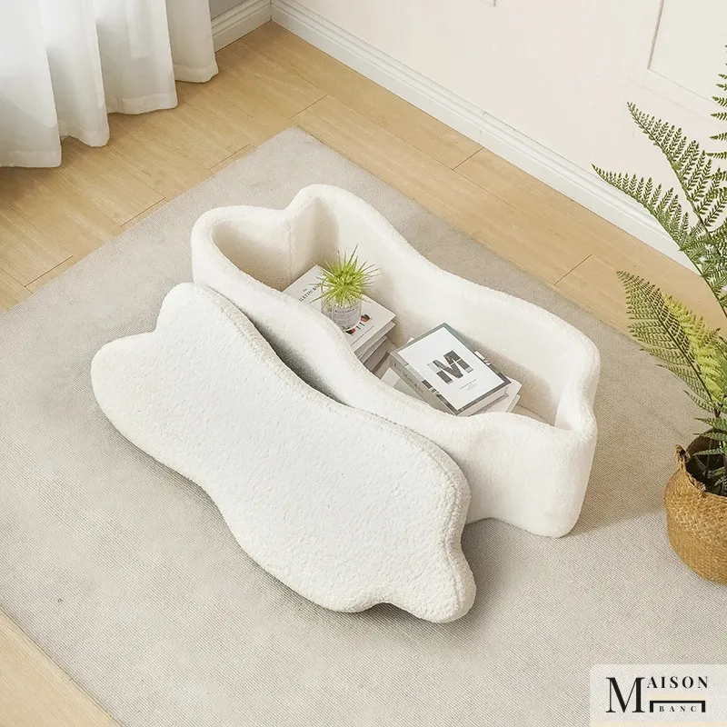Banc d’Entrée Design Nuage Wabi-Sabi | Style Ottoman