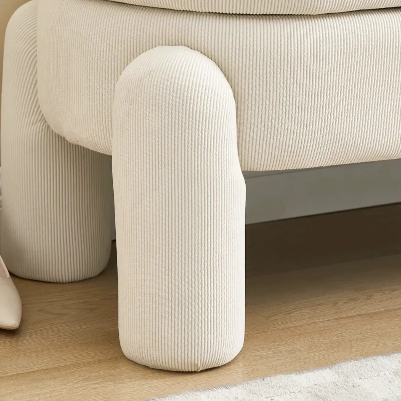 Banc Coffre de Rangement Ottoman Beige | Design Moderne et Élégant