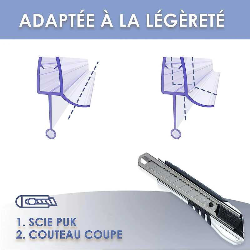 SIRHONA Joint de douche en PVC avec déflecteur d’eau