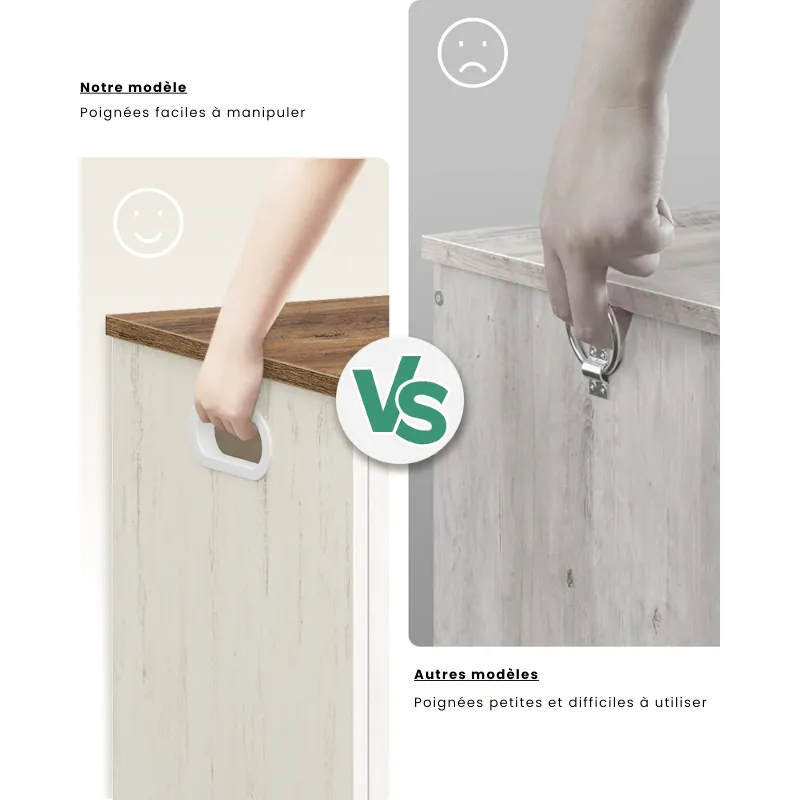 Banc Coffre de Rangement Moderne | Design Blanc Minimaliste