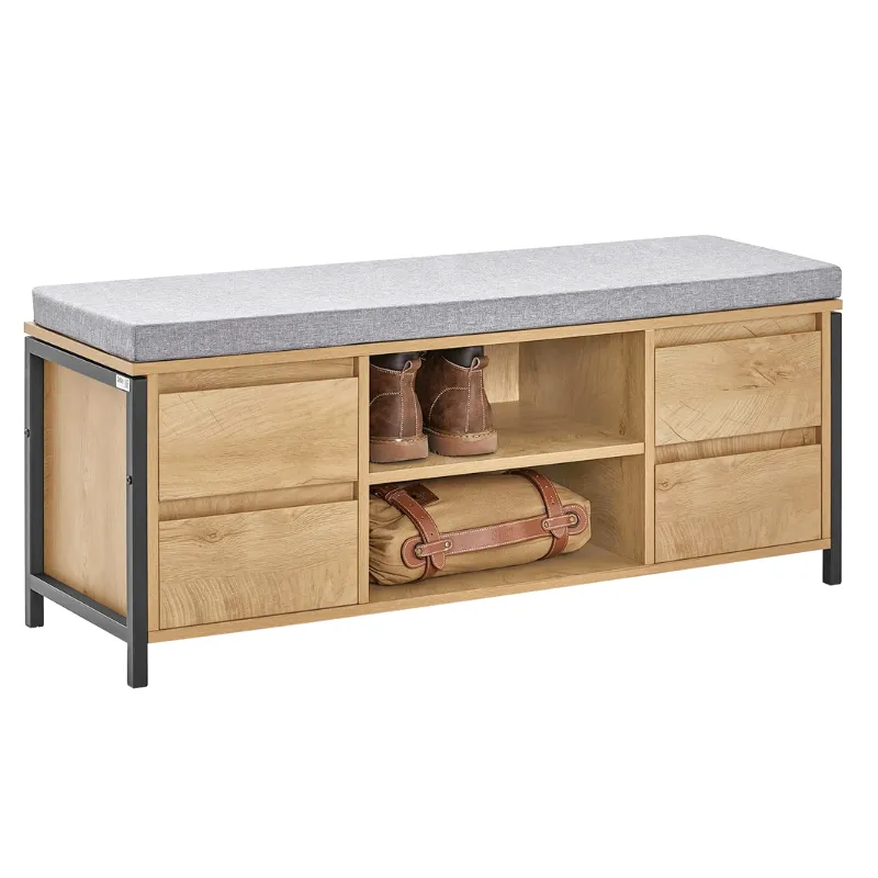 Banc à Chaussures Scandinave avec Rangement | Bois Naturel et Design