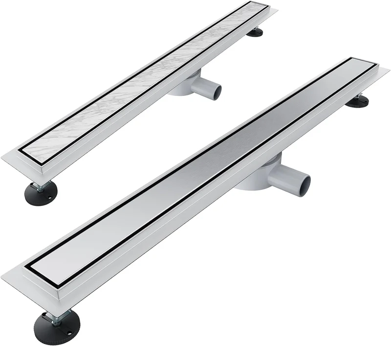SIRHONA Caniveau Douche Italienne 60cm ~ 110cm à carreler