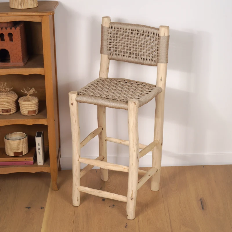 Chaise haute en bois et nylon 60cm