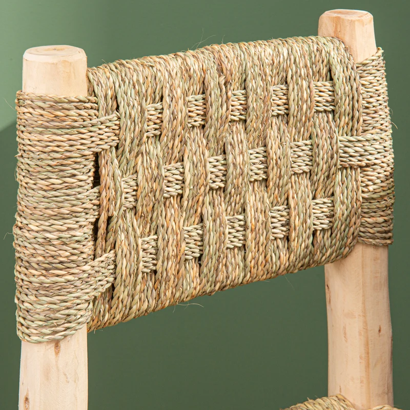Chaise haute en bois et corde - 65cm
