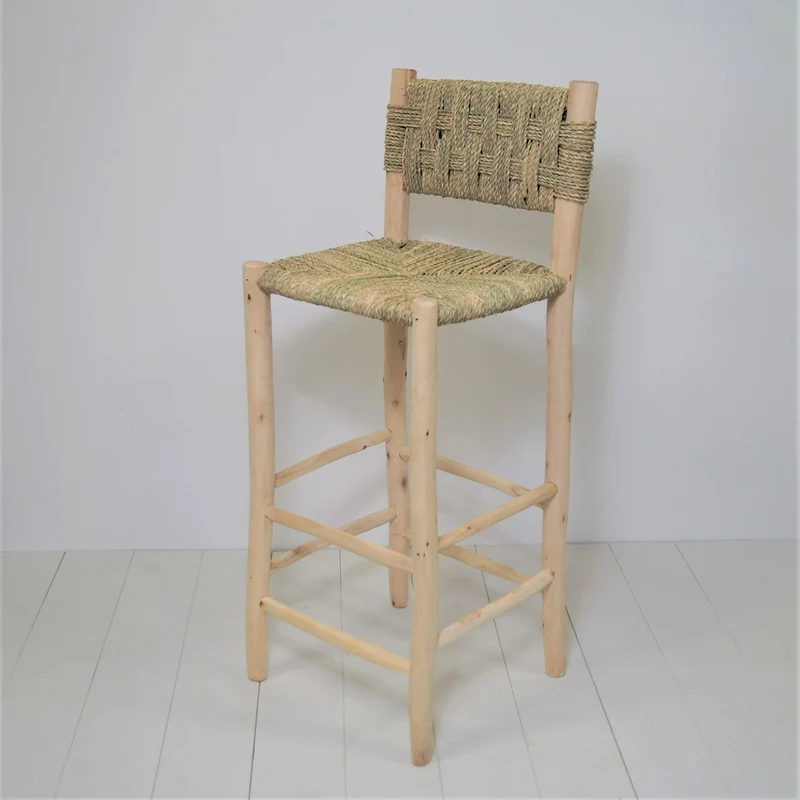 Chaise haute en bois et corde - 65cm