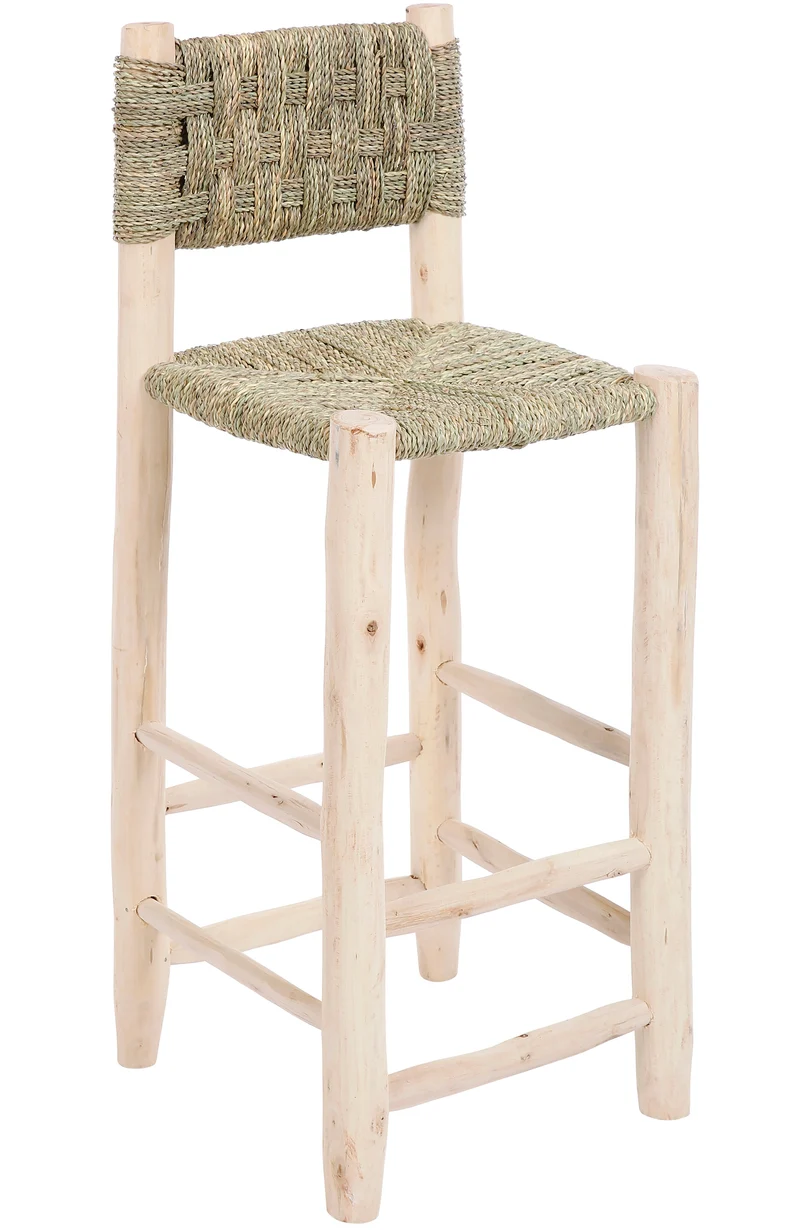 Chaise haute en bois et corde - 70cm