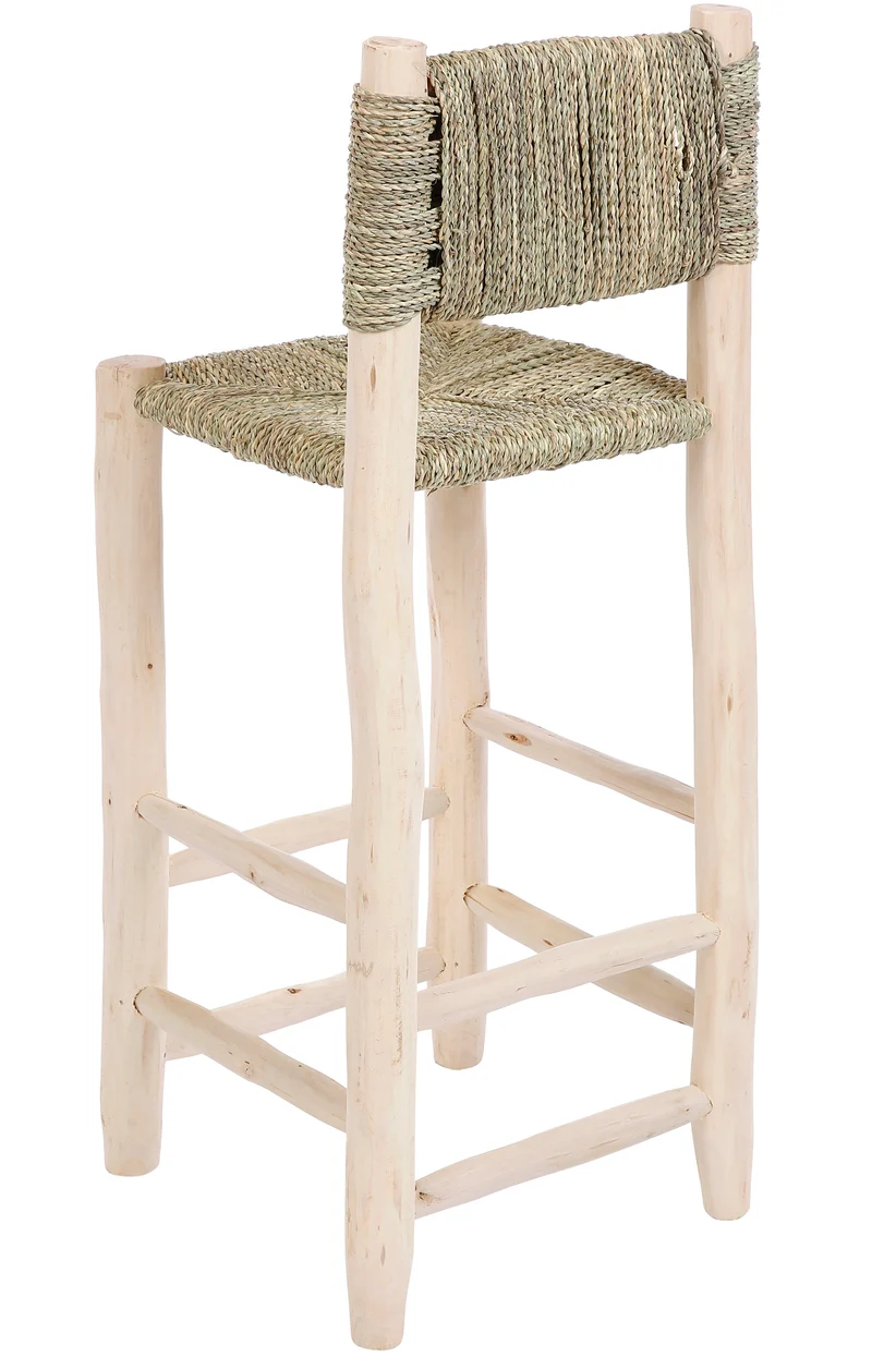 Chaise haute en bois et corde - 70cm