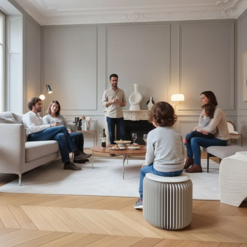 Tabouret pliable, Léon