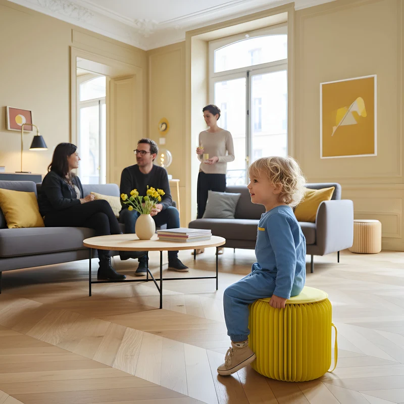 Tabouret pliable, Léon