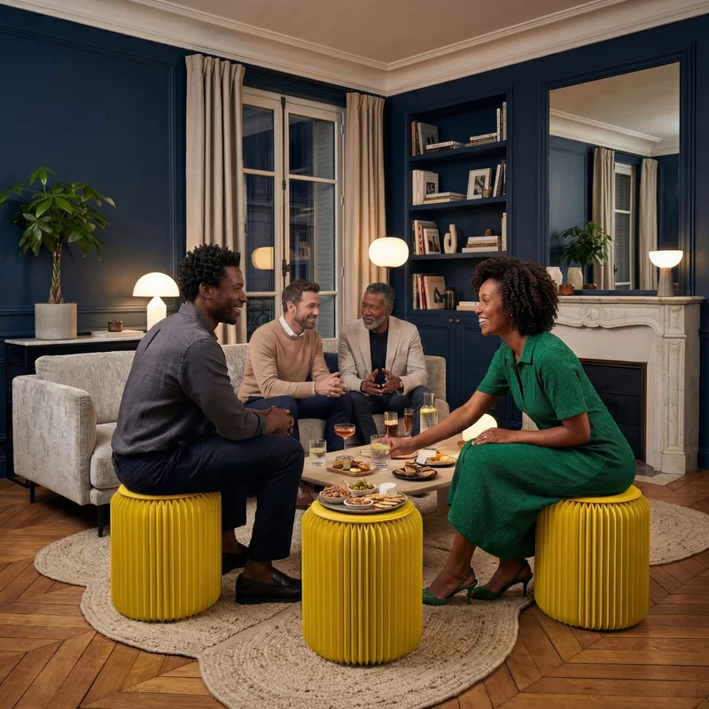 Tabouret pliable, Léon