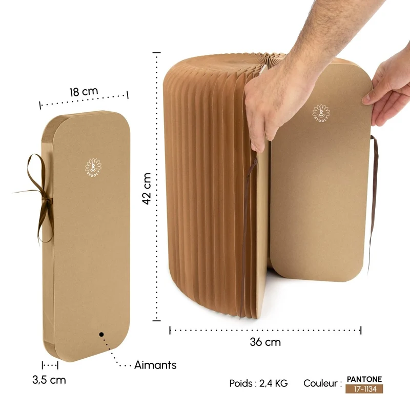 Tabouret pliable, Léon