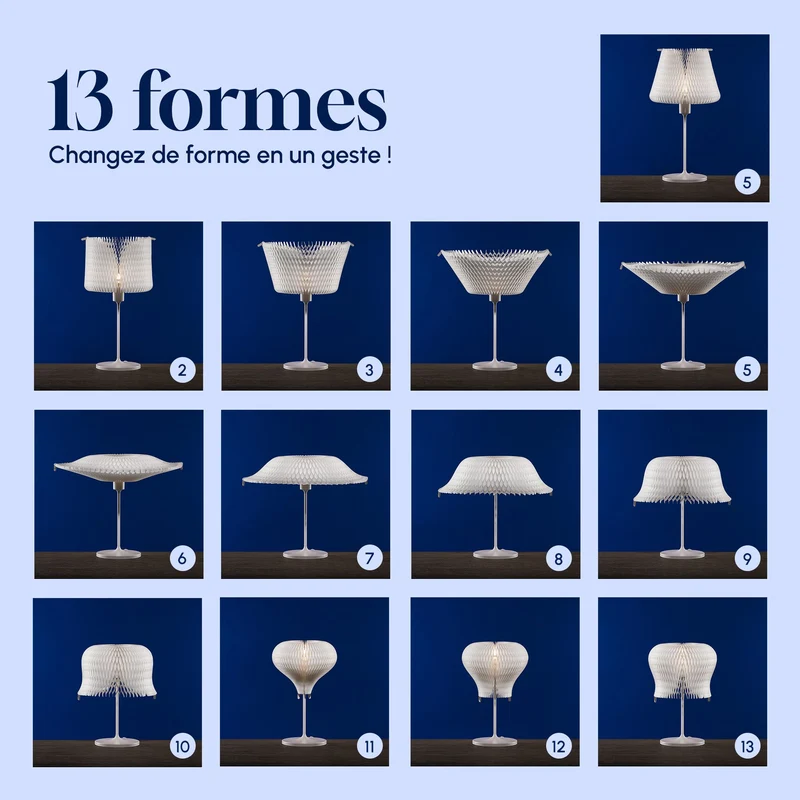 Lampe Nanum aux 13 formes alvéolées
