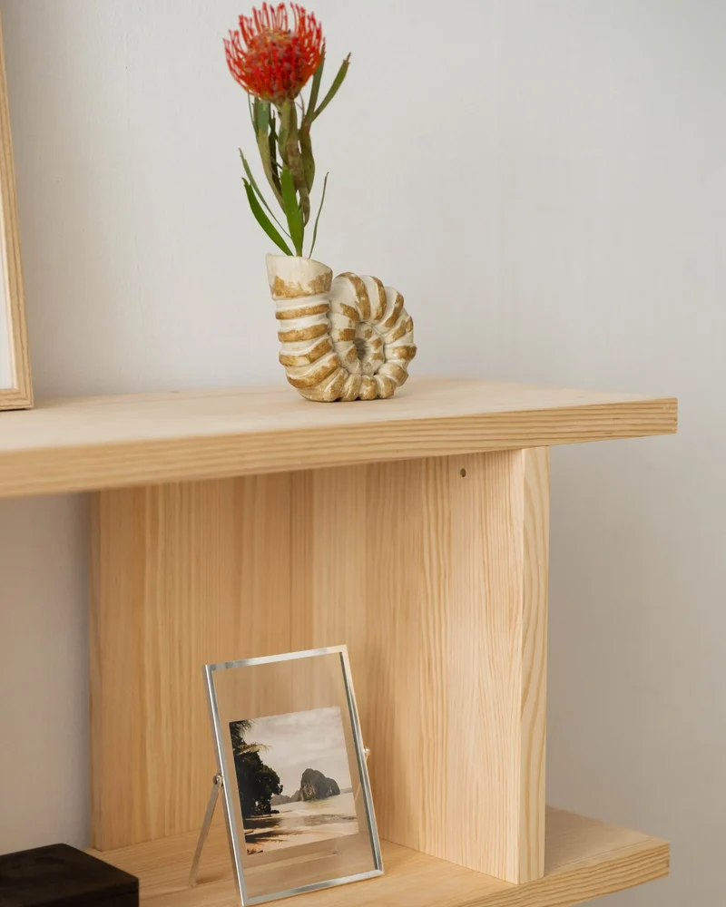 Castell solid wood bookcase 106.5 x 77.8 cm
