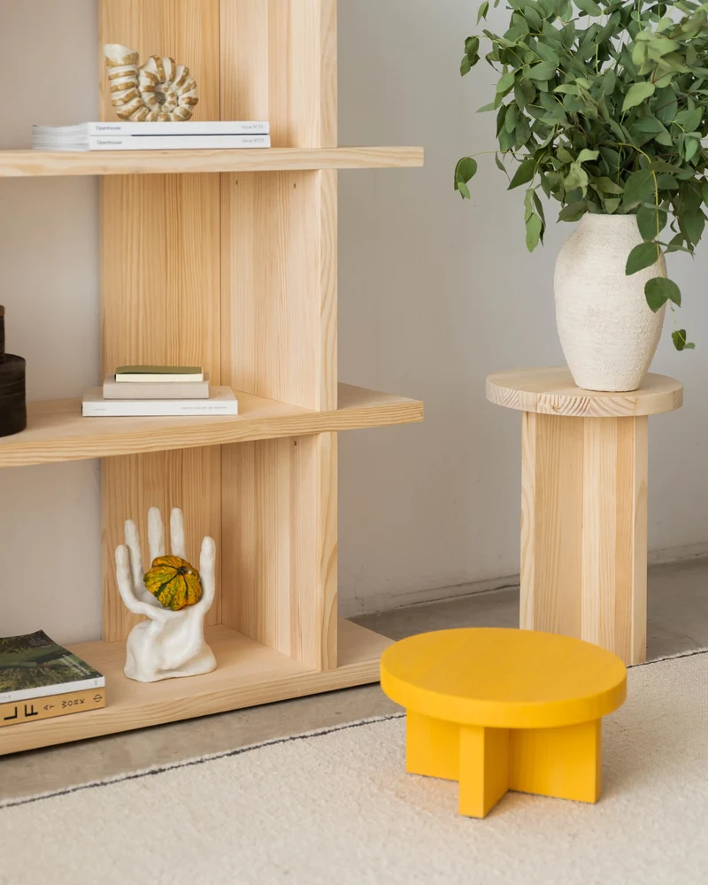 Castell solid wood bookcase 106.5 x 115.2 cm