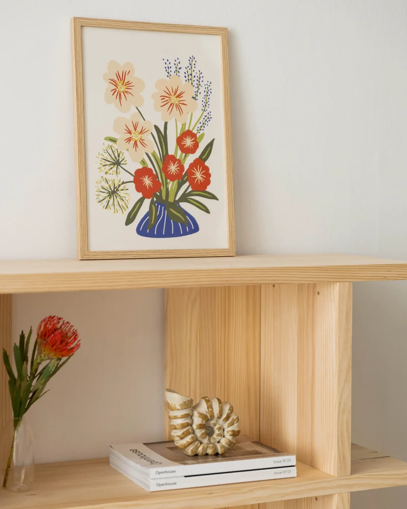 Castell solid wood bookcase 106.5 x 115.2 cm
