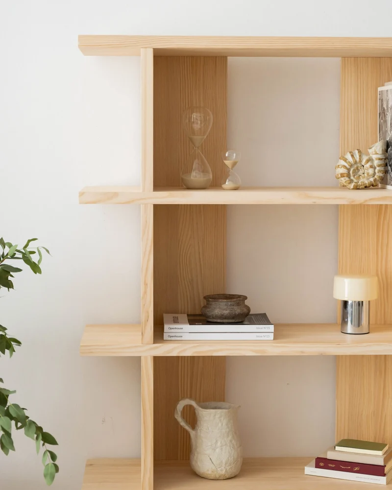 Castell solid wood bookcase 106.5 x 152.6 cm
