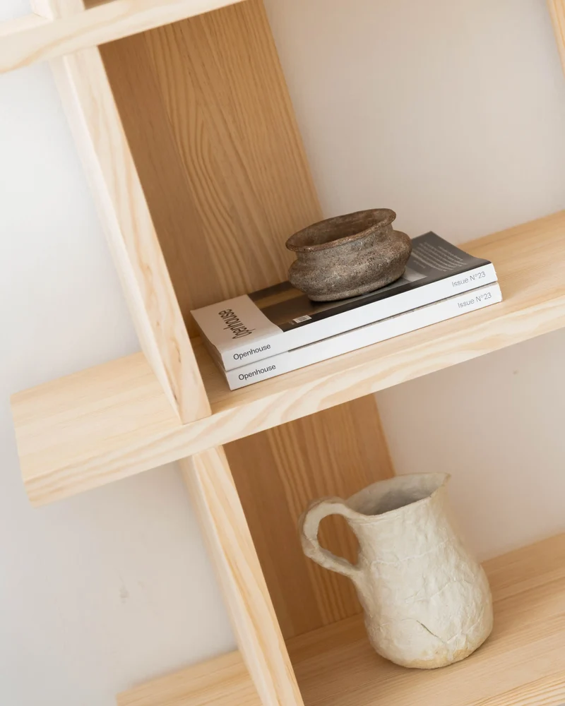 Castell solid wood bookcase 106.5 x 152.6 cm
