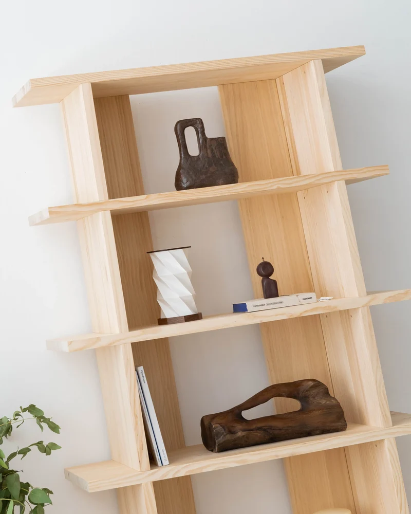 Castell solid wood bookcase 106.5 x 190 cm