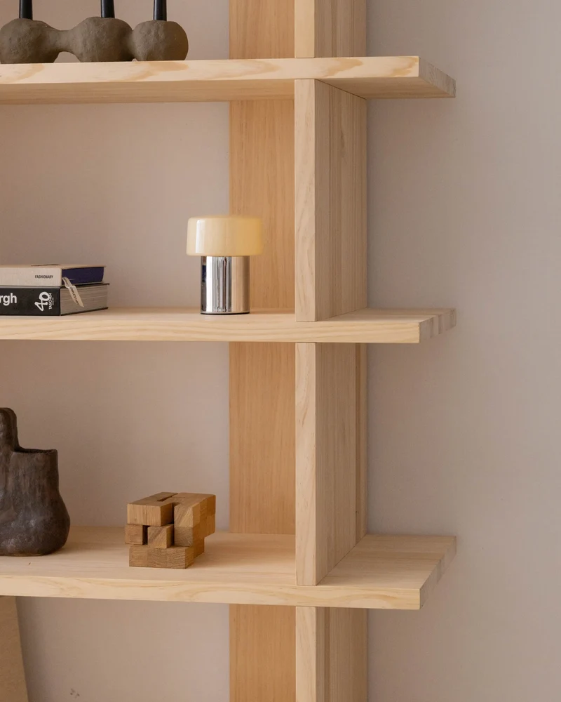 Montgó solid wood bookcase 180 x 190 cm