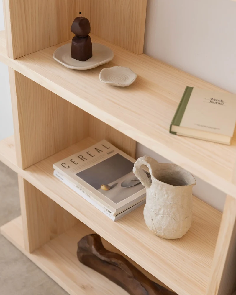 Montgó solid wood bookcase 180 x 190 cm