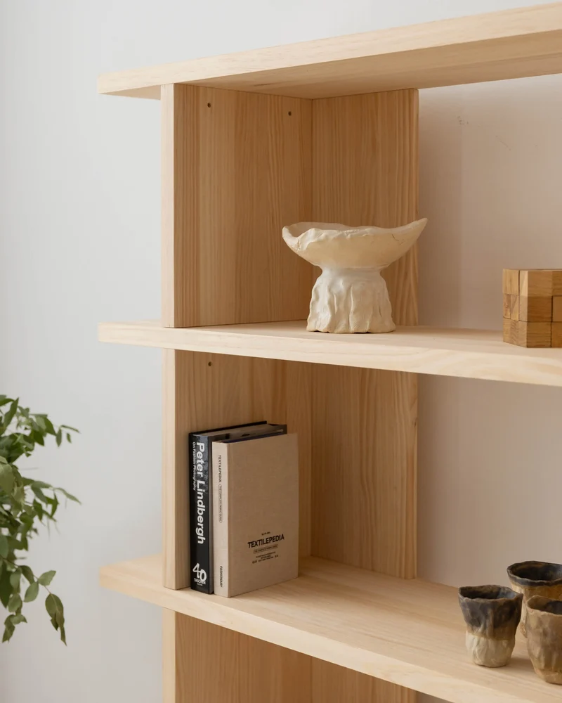 Montgó solid wood bookcase 180 x 152.6 cm