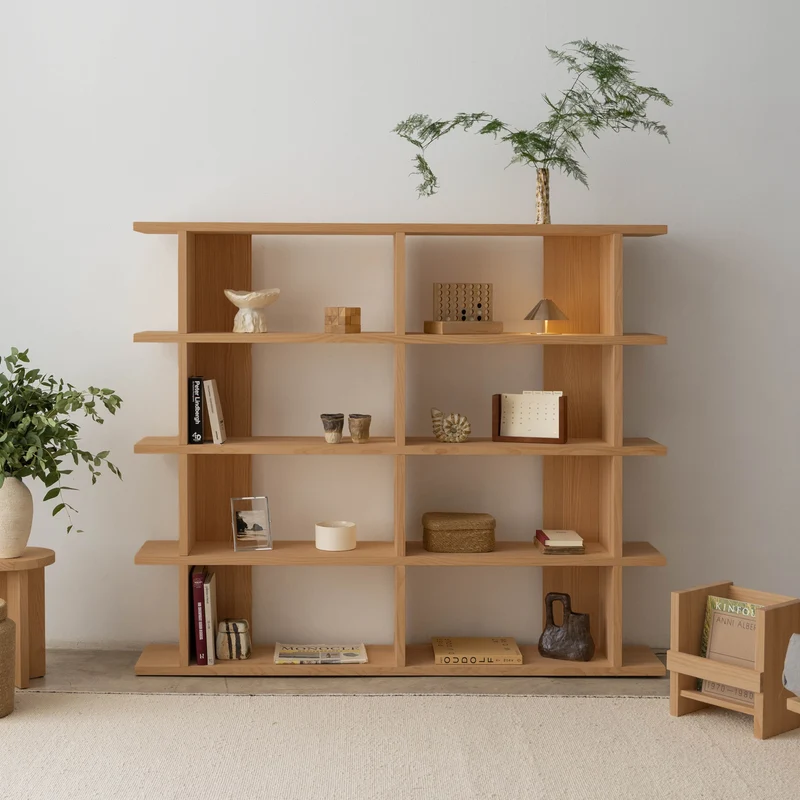 Montgó solid wood bookcase 180 x 152.6 cm
