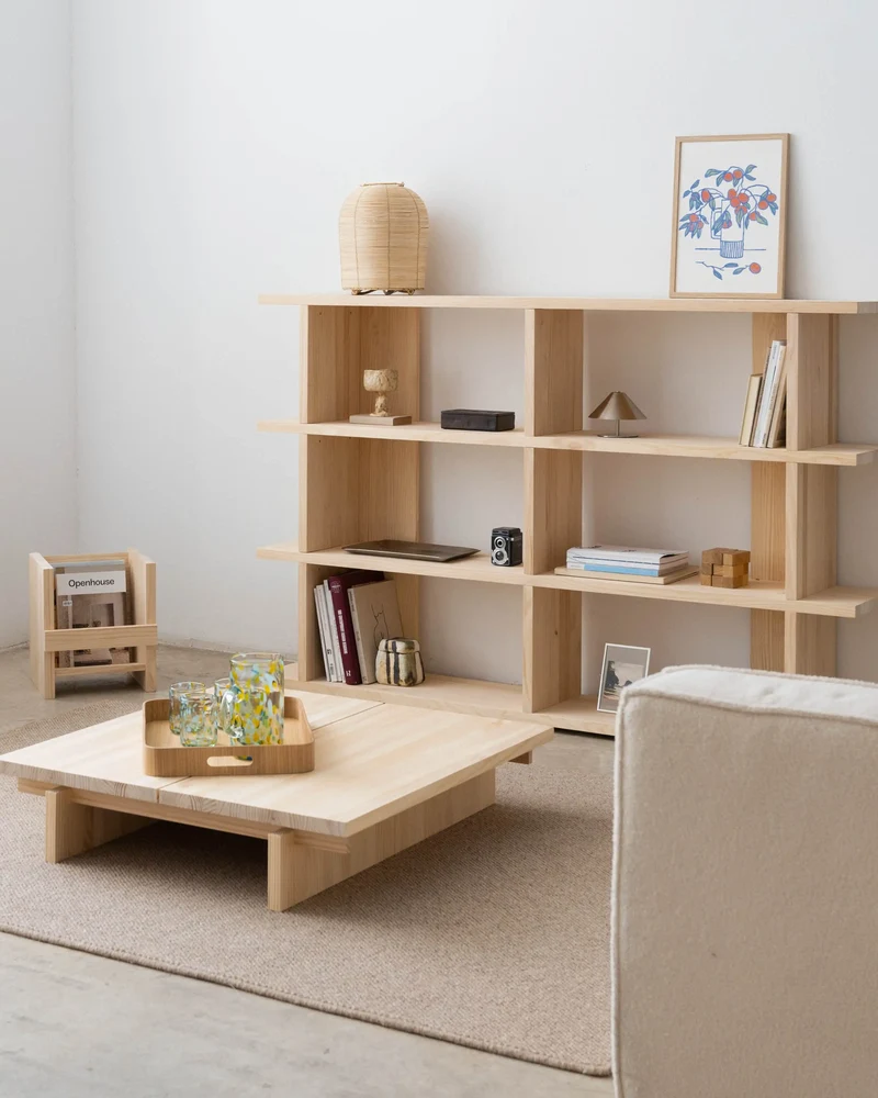 Montgó solid wood bookcase 180 x 115.2 cm