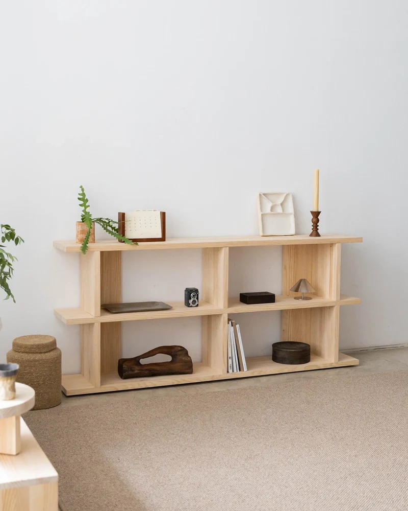 Montgó solid wood bookcase 180 x 77.8 cm