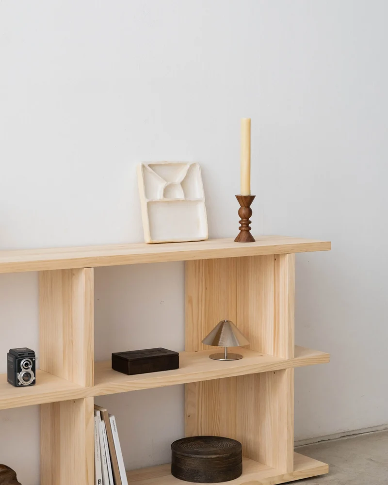 Montgó solid wood bookcase 180 x 77.8 cm