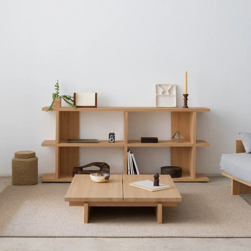 Montgó solid wood bookcase 180 x 77.8 cm