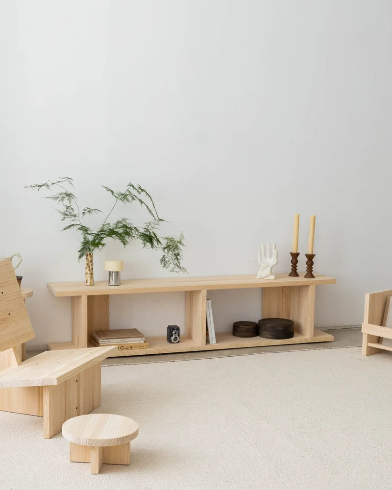 Montgó solid wood TV stand 180 x 40.4 cm