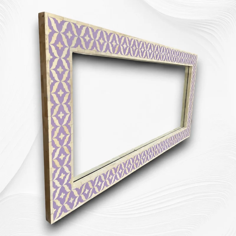 Maya Bone Inlay Floor Mirror Lilac