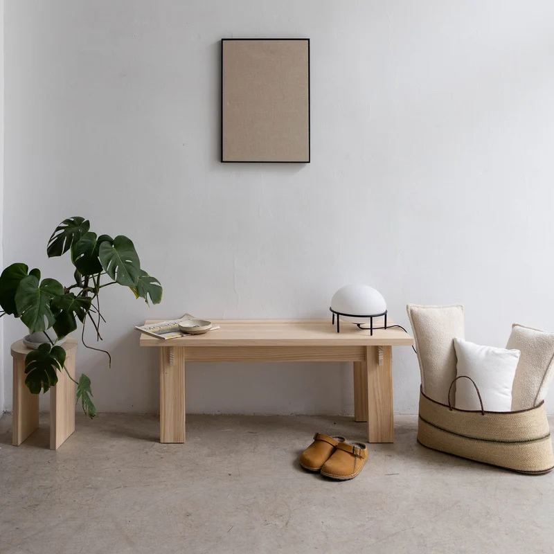Begur medium bench in solid pine wood 120 cm