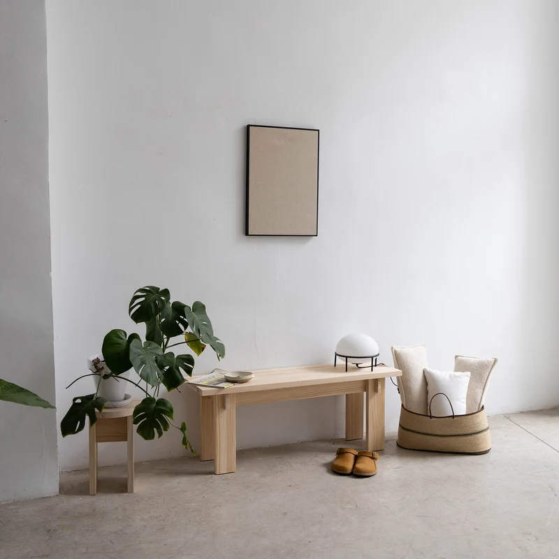 Begur medium bench in solid pine wood 120 cm
