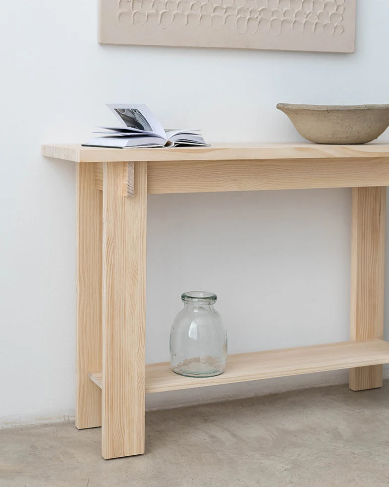 Console Tagomago in solid pine wood 120 x 80 cm